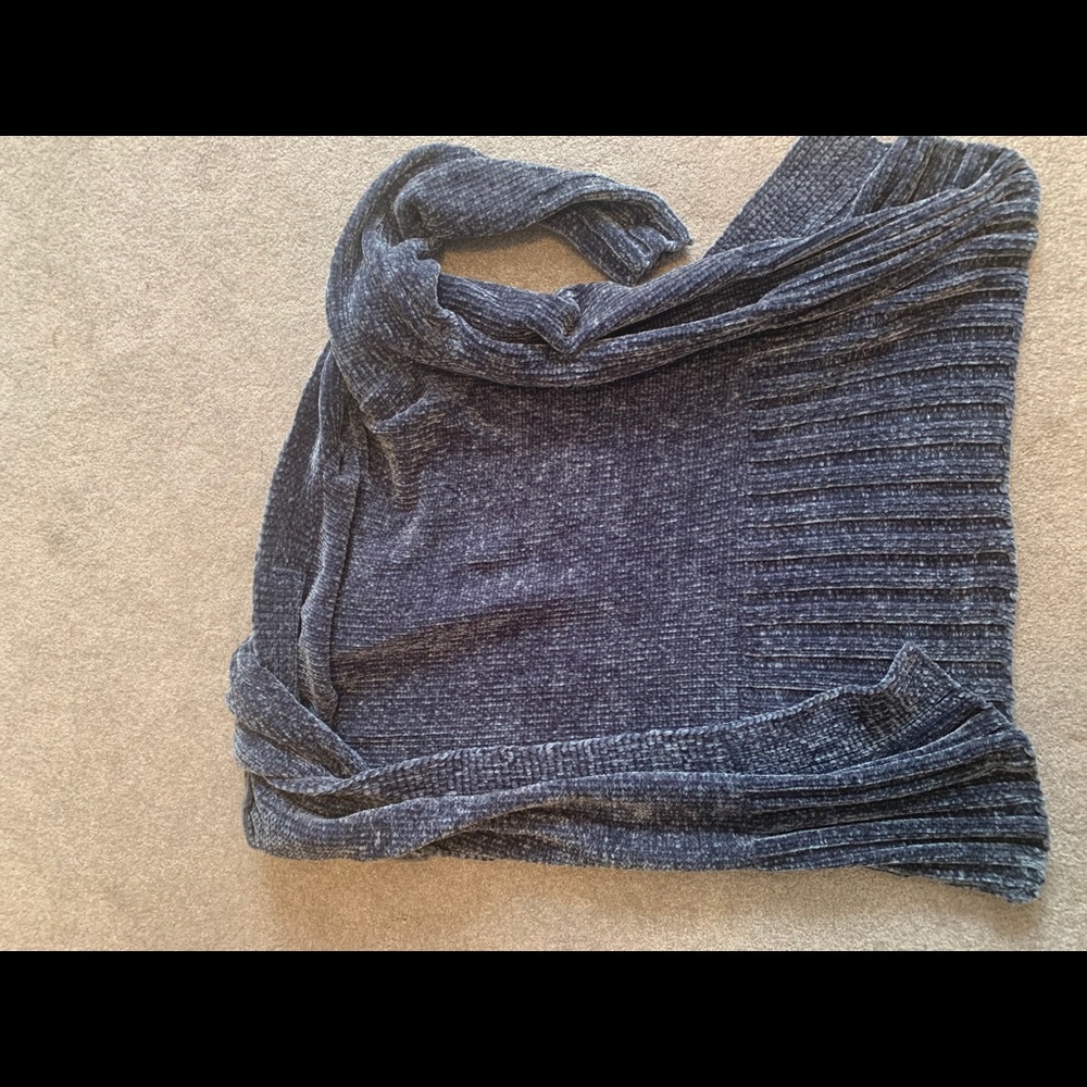 Navy blue open sweater soft - Picture 5 of 6